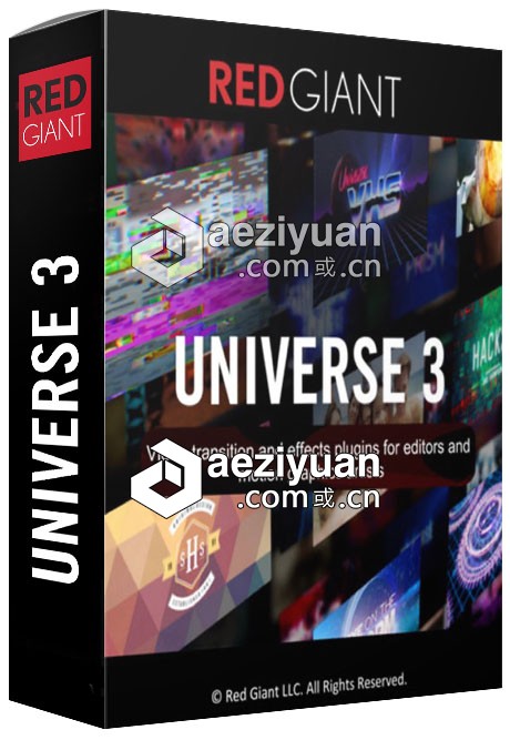 红巨人视觉特效和转场插件包 Red Giant Universe v3.2.2 Win/Mac序列号注册破解版巨人,视觉特效,转场,插件,giant - AE资源网 www.aeziyuan.com