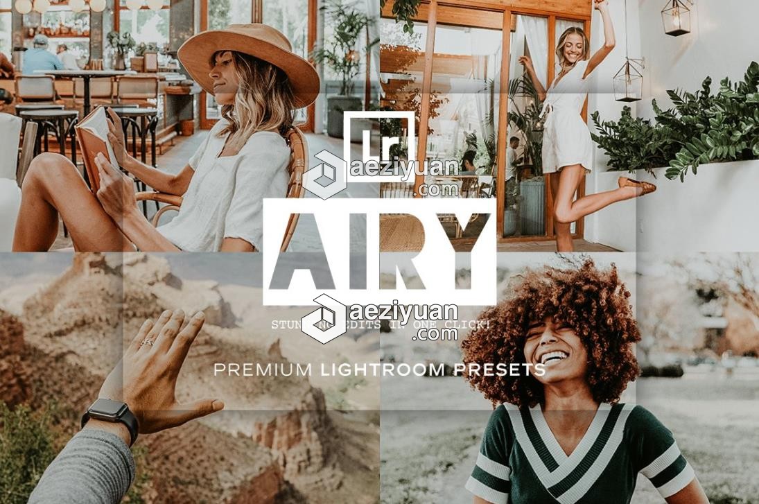 INS通透人像咖啡复古胶片LR预设/手机LR预设 Airy Lightroom Presets通透,人像,咖啡,复古,胶片 - AE资源网 www.aeziyuan.com