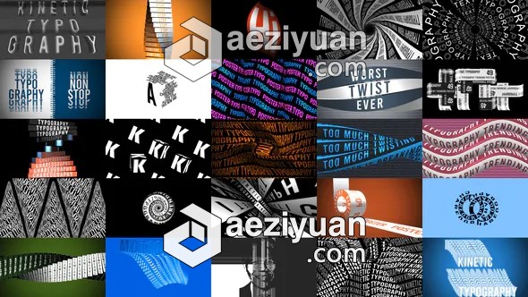 138个创意文字标题排版宣传海报动画AE模板 - AE资源网 www.aeziyuan.com