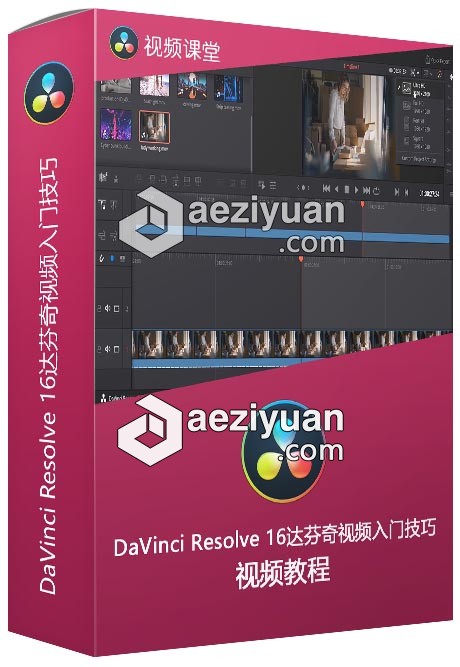 DaVinci Resolve 16达芬奇视频入门技巧训练视频教程 - AE资源网 www.aeziyuan.com