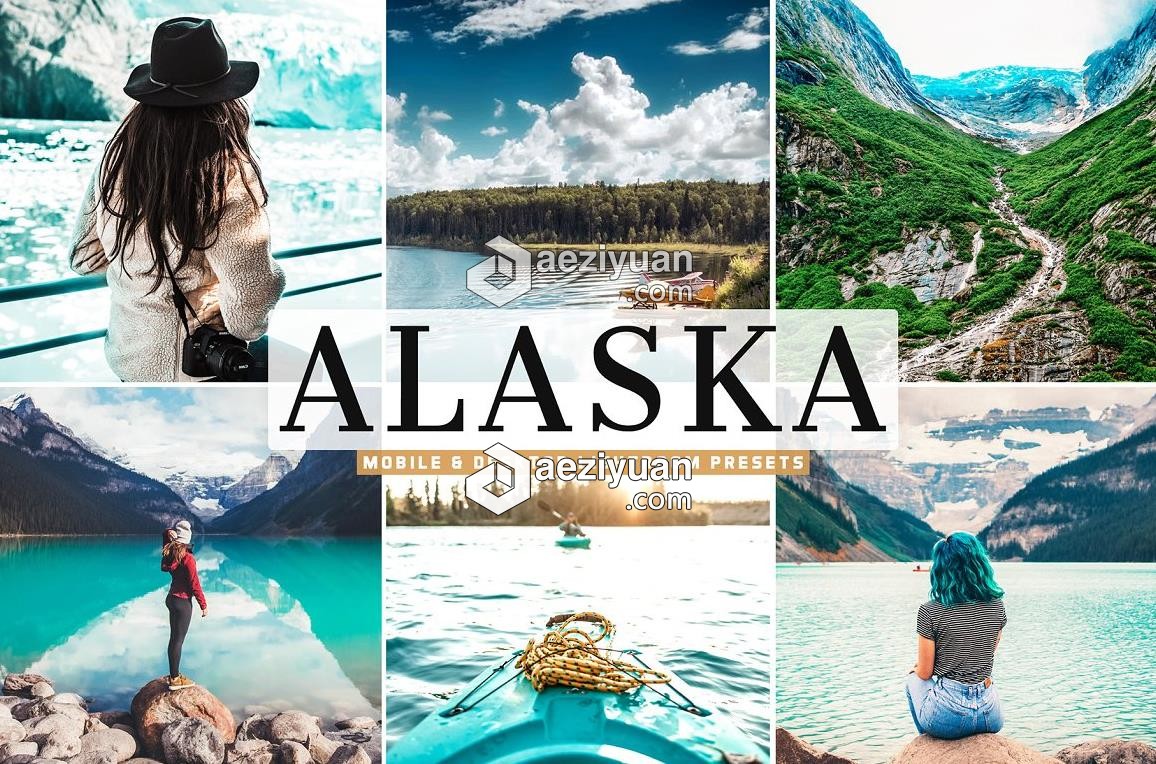 阿拉斯加州风光摄影LR预设/APP预设 Alaska Pro Lightroom Presets - AE资源网 www.aeziyuan.com