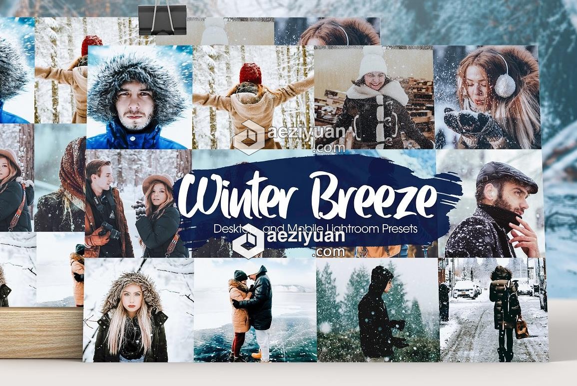 冬季风光人像后期Lightroom预设/手机APP滤镜 Winter Breeze Lightroom Presets - AE资源网 www.aeziyuan.com