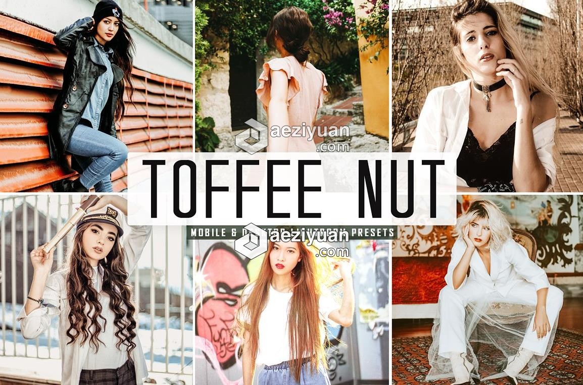 时尚奢华美女博客INS风格Lightroom预设 TOFFEE NUT Lightroom Presets - AE资源网 www.aeziyuan.com