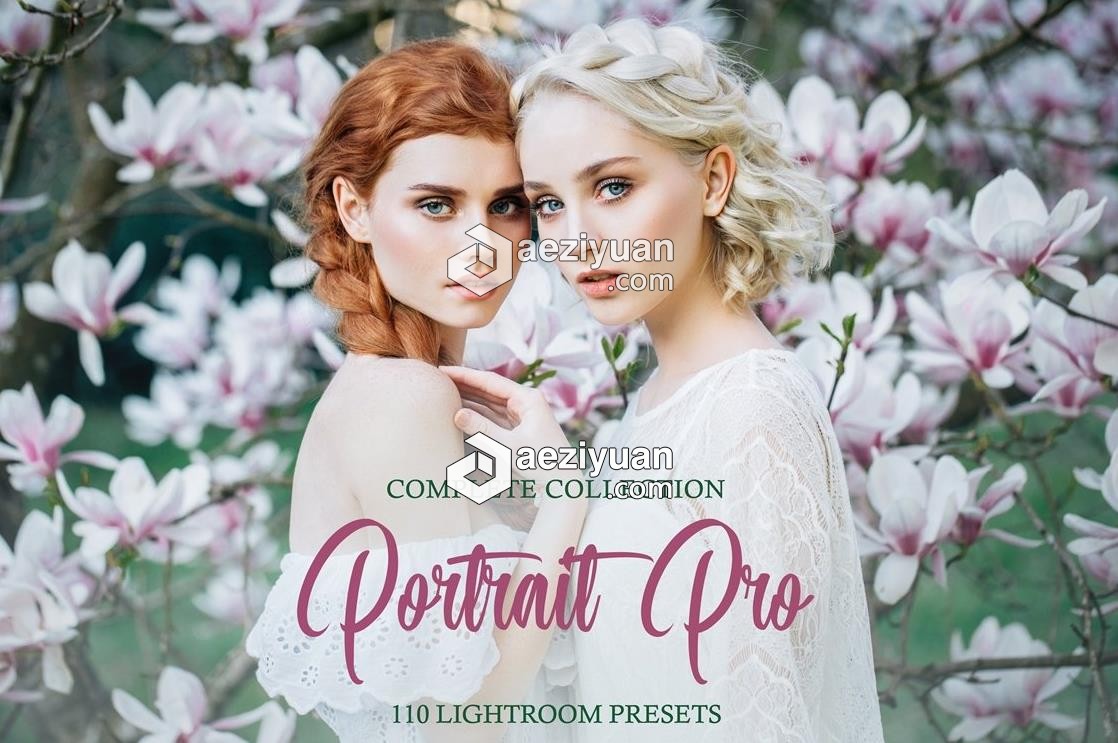 明亮通透时尚人像后期Lightroom预设/APP预设 Portrait Pro Complete Collection - AE资源网 www.aeziyuan.com