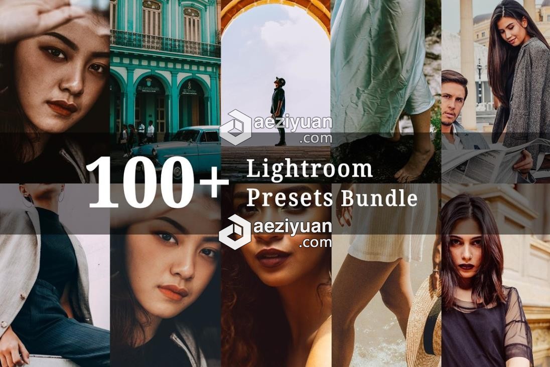 100+时尚粉彩VSCO胶片旅拍人像LR预设合集 100+ Lightroom Presets Bundle粉彩,胶片,人像,预设,合集 - AE资源网 www.aeziyuan.com