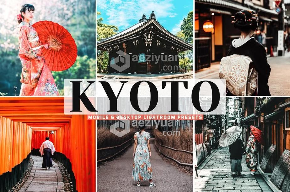 东京旅拍人文风光Lightroom预设/移动APP预设 Kyoto Lightroom Presets东京,人文,lightroom,预设,移动 - AE资源网 www.aeziyuan.com