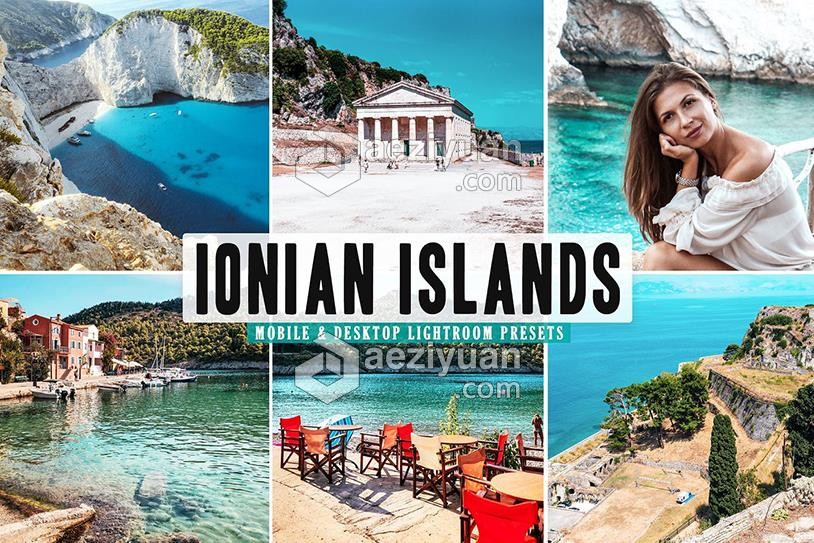 爱奥尼亚群岛旅拍风光人像LR预设/移动APP预设 Ionian Islands Pro Lightroom Presets爱奥尼亚,爱奥尼亚群岛,群岛,风光,人像 - AE资源网 www.aeziyuan.com