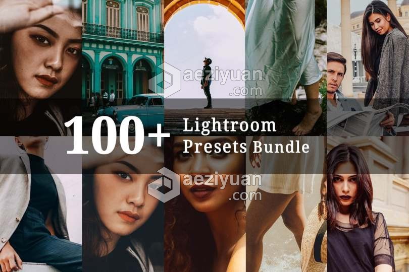 100+旅拍人像VSCO电影胶片美食摄影LR预设合集 100+ Lightroom Presets Bundle人像,电影胶片,预设,合集,lightroom - AE资源网 www.aeziyuan.com