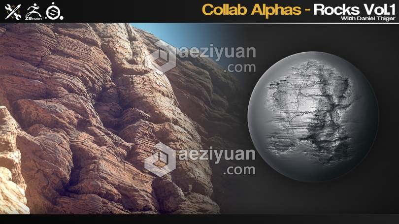 40组2K高清岩石裂痕碎片ZBrush Alphas画笔与材质合集裂痕,碎片,zbrush,alpha,画笔 - AE资源网 www.aeziyuan.com