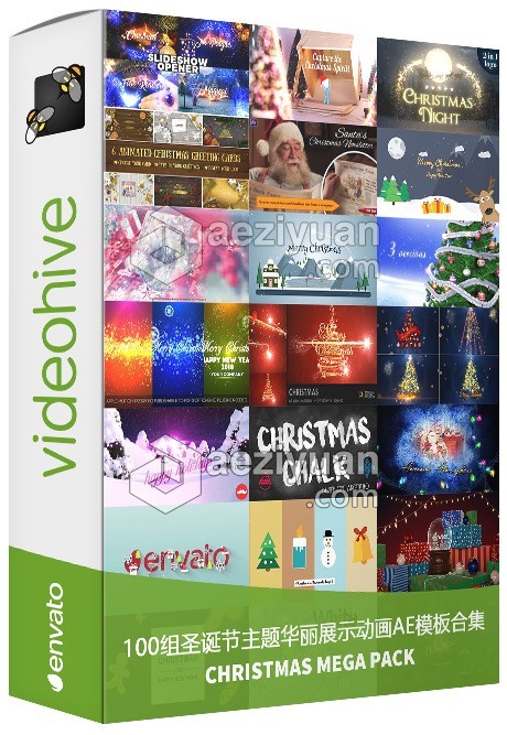 100组圣诞节主题华丽展示动画AE模板合集 VIDEOHIVE CHRISTMAS MEGA PACK圣诞节,主题,华丽,展示,动画 - AE资源网 www.aeziyuan.com