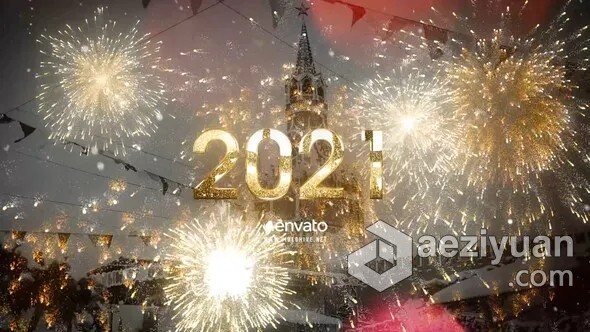 2021年新年黄金数字最后一分钟倒计时AE模板AE工程文件 2021 New Year Gold Countdown新年,黄金,数字,最后,ae模板 - AE资源网 www.aeziyuan.com