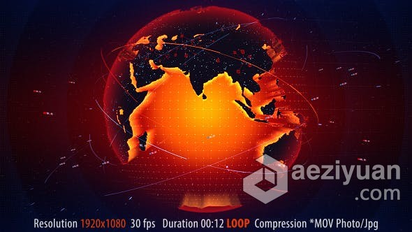 网络电视广播新闻虚拟工作室地球仪转动循环背景视频素材 LED大屏幕动态背景素材网络电视,电视广播,虚拟,工作室,地球仪 - AE资源网 www.aeziyuan.com