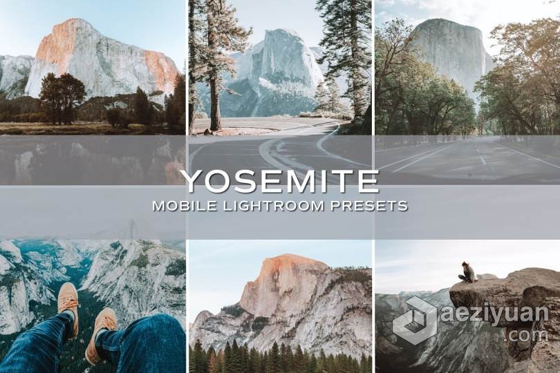 旅拍风光电影胶片色调Lightroom预设/手机APP滤镜 Yosemite Lightroom Presets风光,电影胶片,色调,lightroom,预设 - AE资源网 www.aeziyuan.com