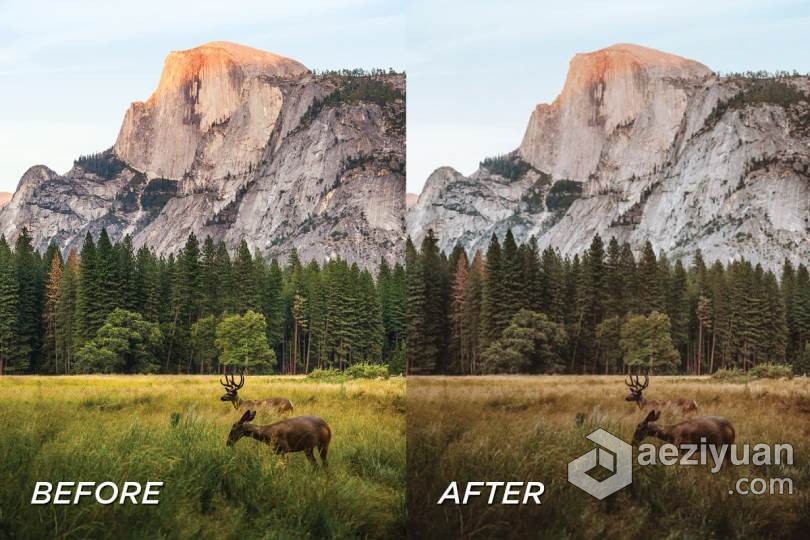 旅拍风光电影胶片色调Lightroom预设/手机APP滤镜 Yosemite Lightroom Presets风光,电影胶片,色调,lightroom,预设 - AE资源网 www.aeziyuan.com