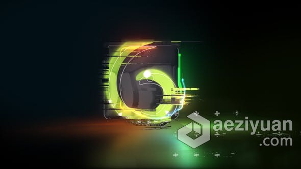 发光故障光线粒子像素化标志视频片头 AE模板 AE工程文件 Glow and Glitch Logo Reveal发光,故障,光线粒子,像素化,标志 - AE资源网 www.aeziyuan.com