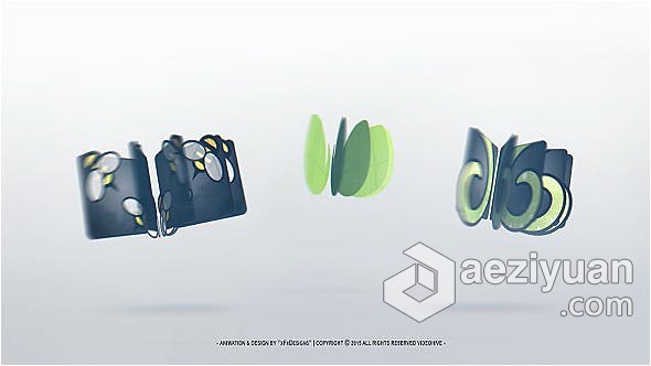 明亮3D旋转翻转LOGO动画制作企业公司视频片头 AE模板 AE工程文件Simple Rotation Logo Intro ( 3 in 1 ) - AE资源网 www.aeziyuan.com