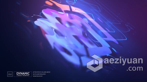 液体波浪3D科技线条图形动画LOGO标志片头视频制作 AE模板 AE工程文件 Dynamic Logo Reveal液体,科技,线条图,图形,动画 - AE资源网 www.aeziyuan.com