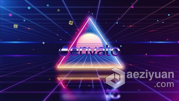 复古VHS风格3D光线场景动画演绎LOGO视频片头效果 AE模板 AE工程文件 Retro Logo Style复古,风格,光线,场景,动画 - AE资源网 www.aeziyuan.com