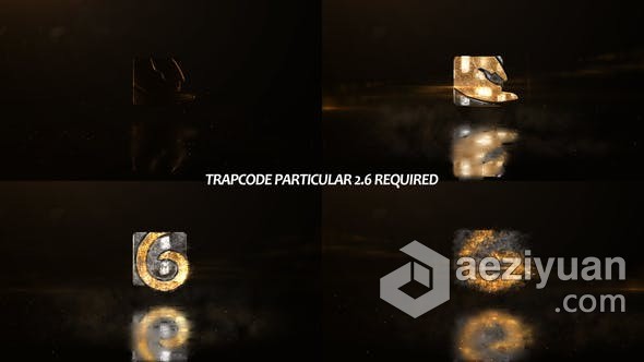 金属LOGO散发金色粒子闪耀光泽宣传视频片头动画 AE模板 AE工程文件 Glowing Particals Logo Reveal 35 : Golden P金属,散发,金色,粒子,闪耀 - AE资源网 www.aeziyuan.com