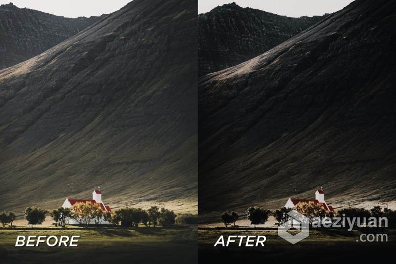 冰岛旅拍情绪美学电影色调Lightroom预设/手机APP滤镜 5 Iceland Lightroom Presets冰岛,情绪,美学,色调,lightroom - AE资源网 www.aeziyuan.com