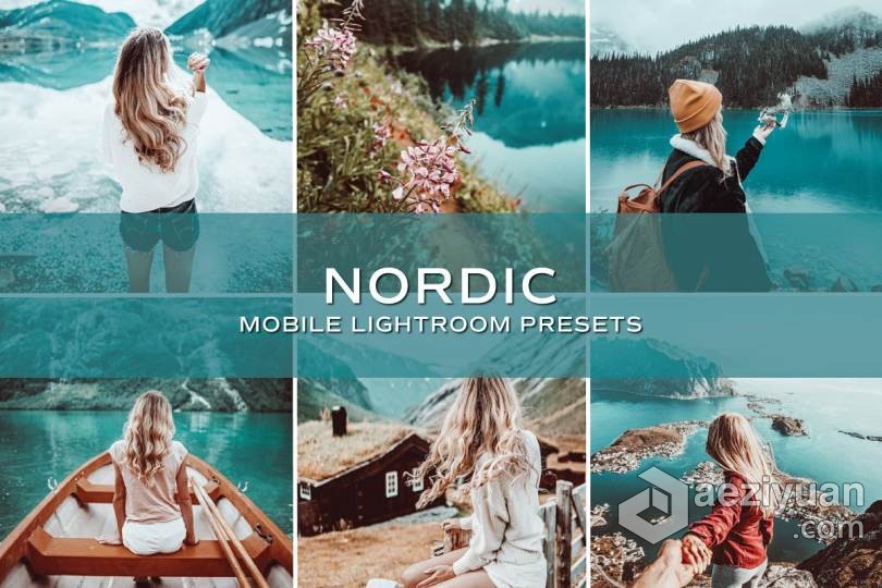 北欧风INS旅拍人像Lightroom预设/手机APP滤镜 5 Nordic Lightroom Presets人像,lightroom,预设,手机,滤镜 - AE资源网 www.aeziyuan.com