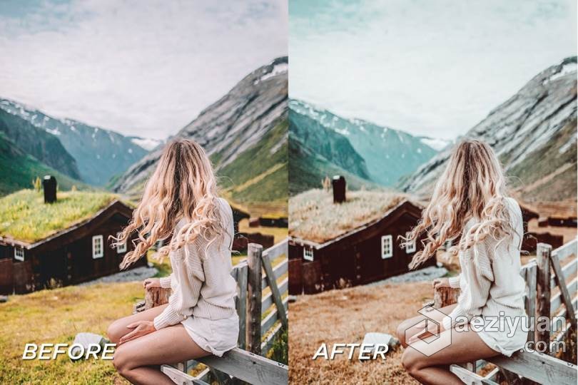 北欧风INS旅拍人像Lightroom预设/手机APP滤镜 5 Nordic Lightroom Presets人像,lightroom,预设,手机,滤镜 - AE资源网 www.aeziyuan.com