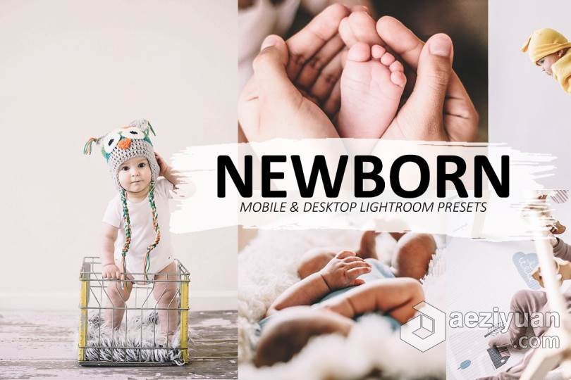 新生儿婴儿儿童摄影后期Lightroom预设/手机APP滤镜 5 Newborn Lightroom Presets新生儿,儿童摄影,摄影后期,后期,lightroom - AE资源网 www.aeziyuan.com