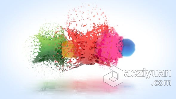 多彩油漆液体水飞溅动画特效制作LOGO片头视频 AE模板 AE工程文件 Colorful Splatter Logo Reveal多彩,油漆,液体,logo,片头 - AE资源网 www.aeziyuan.com