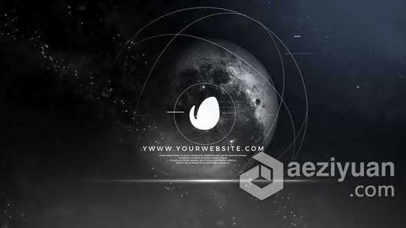 太空月球背景故障形状元素动画科技LOGO视频片头 AE模板 AE工程文件 Space Logo Animation太空,月球,背景,故障,元素 - AE资源网 www.aeziyuan.com