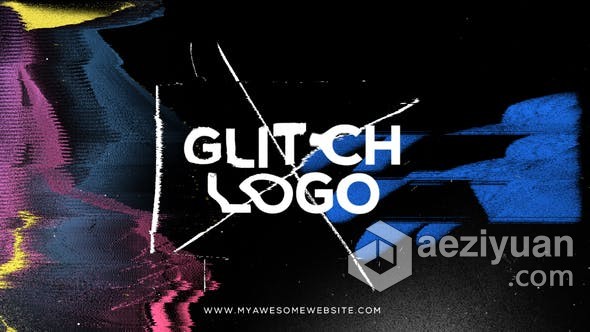 毛刺失真涂鸦涂抹电视噪点LOGO视频片头 AE模板 AE工程文件 Glitch Distortion Logo Intro毛刺,失真,涂鸦,涂抹,电视 - AE资源网 www.aeziyuan.com