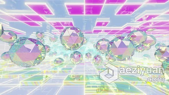 全息几何场景现代多彩抽象幻想空间创意背景视频素材 Holographic Geometry Modern 03 4K全息,几何,多彩,抽象,空间创意 - AE资源网 www.aeziyuan.com