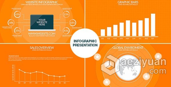 实用信息图表演示公司业务功能手册市场营销分析 AE模板 AE工程文件 Infographic Presentation信息图表,公司业务,业务,功能,手册 - AE资源网 www.aeziyuan.com