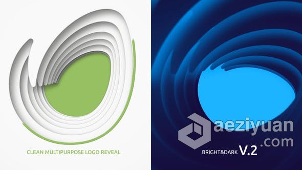 3D镂空LOGO多层透视动画效果视频片头制作 AE模板 AE工程文件 Clean multipurpose Logo reveal镂空,多层,透视,动画,效果 - AE资源网 www.aeziyuan.com