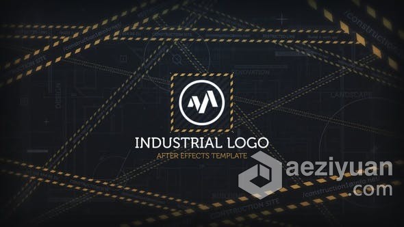 工业建筑数字几何线条公司标志LOGO片头 AE模板 AE工程文件 Industrial Logo Reveal工业建筑,数字,几何,线条,公司标志 - AE资源网 www.aeziyuan.com