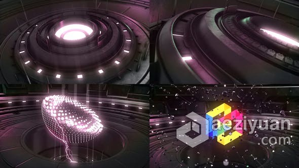 3D机械设备转动揭示科技游戏标志LOGO片头 AE模板 AE工程文件 Techno Gaming Logo Reveal v2机械设备,转动,揭示,科技,游戏 - AE资源网 www.aeziyuan.com