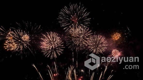 狂欢派对新年庆典节日庆祝美丽烟花影视视频素材 Firework (Stock Footage) - AE资源网 www.aeziyuan.com