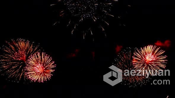 庆祝活动颁奖晚会美丽烟花绽放背景影视视频素材 Fireworks (Stock Footage) - AE资源网 www.aeziyuan.com