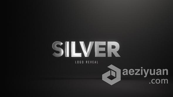 金属LOGO环境灯光反射动画演绎标志视频片头 AE模板 AE工程文件 Silver Logo Reveal (3 versions) - AE资源网 www.aeziyuan.com