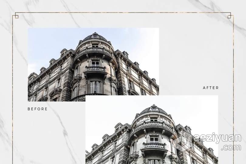 法式灰巴黎时尚人像调色LR预设 Parisian Lightroom Presets Bundle法式,时尚人像,调色,预设,lightroom - AE资源网 www.aeziyuan.com