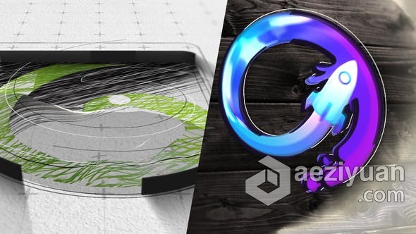 抽象绘图3D标志显示现代光面反射公司徽标LOGO片头 AE模板 AE工程文件 Abstract Drawing Logo Reveal抽象,绘图,标志,显示,光面 - AE资源网 www.aeziyuan.com