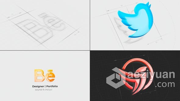 简单线条草图素描效果LOGO光泽感3d标志片头 AE模板 AE工程文件 Sketch Logo Reveal简单,草图,光泽,标志,片头 - AE资源网 www.aeziyuan.com