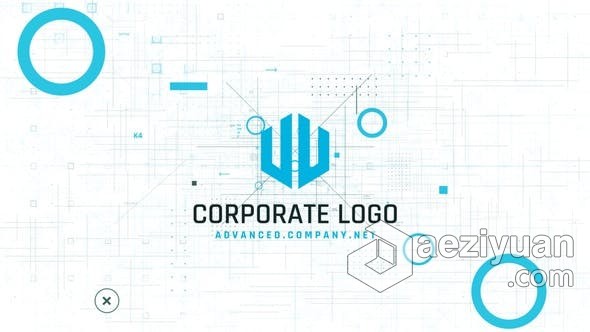 智能技术数据信息现代企业公司宣传片头LOGO动画 AE模板 AE工程文件 Modern Logo Corporate技术数据,数据,信息,现代企业,公司 - AE资源网 www.aeziyuan.com