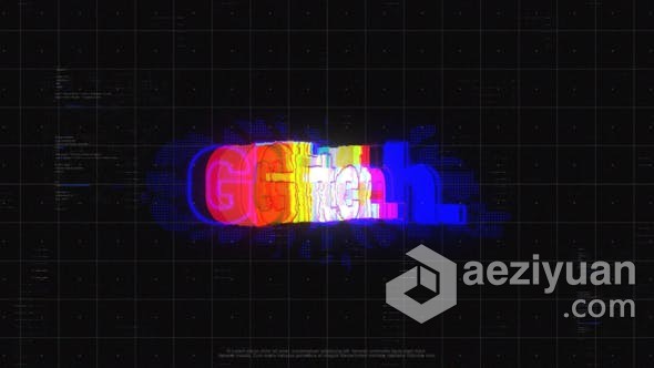 赛博朋克变形Glitch标志Logo标题故障效果技术片头 AE模板 AE工程文件 Glitch Cyberpunk Logo赛博朋克,变形,glitch,标志,标题 - AE资源网 www.aeziyuan.com