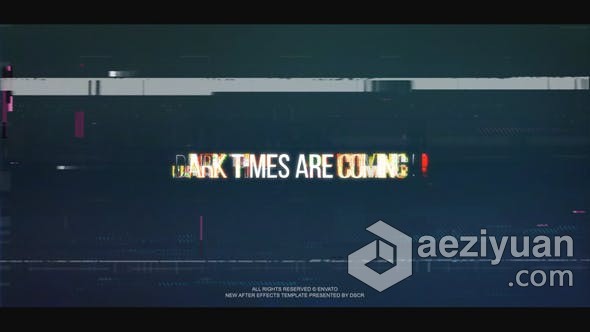 信号损坏数字失真RGB色彩分离故障分裂效果LOGO动画 AE模板 AE工程文件 Glitch Logo Intro信号,损坏,数字,失真,色彩 - AE资源网 www.aeziyuan.com