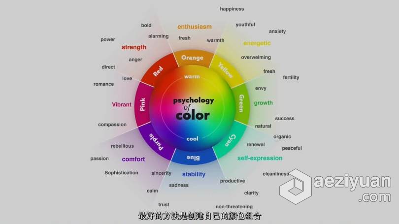 平面设计师的色彩理论–创建强大的调色板教程中文字幕 Color Theory for Graphic Designers Create Strong Color平面设计,平面设计师,设计师,色彩理论,创建 - AE资源网 www.aeziyuan.com