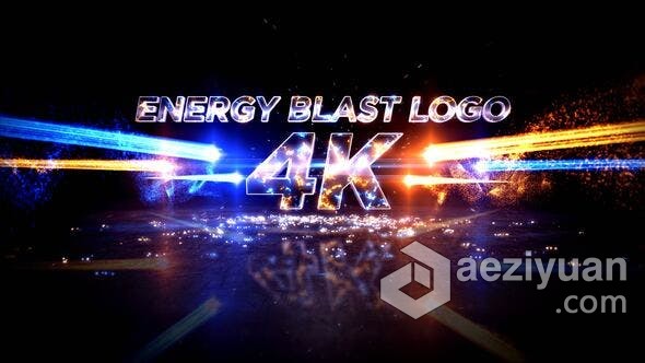 4K闪耀光效粒子特效光面LOGO视频片头效果制作 AE模板 AE工程文件 Energy Blast Logo Reveal粒子特效,特效,光面,视频,片头 - AE资源网 www.aeziyuan.com