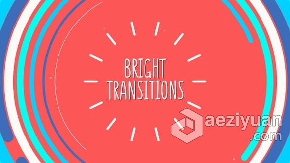 12种效果多彩形状图形动画视频转场过渡制作视频素材 Bright Transitions效果,多彩,形状,图形,动画 - AE资源网 www.aeziyuan.com