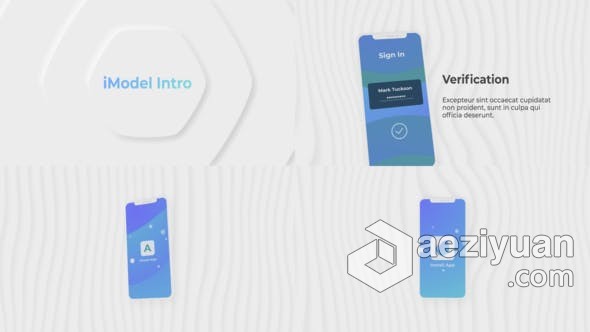手机3D模型设计动画智能手机应用程序介绍公司技术演讲活动视频效果 AE模板 AE工程文件 iModel Intro手机,动画,智能手机,智能手机应用,手机应用 - AE资源网 www.aeziyuan.com