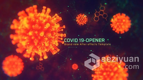 COVID-19新冠肺炎全球病例介绍视频病毒迅速蔓延危机疫情宣传动画 AE模板 AE工程文件 Covid Opener肺炎,全球,病例,介绍,视频 - AE资源网 www.aeziyuan.com