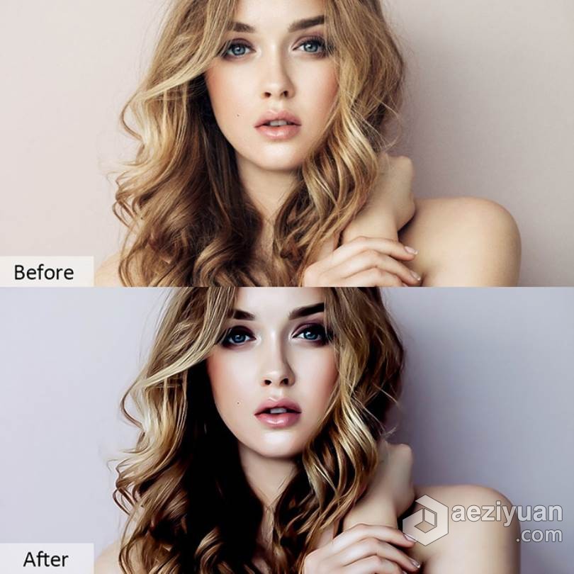 高端人像磨皮修饰Lightroom预设+手机APP调色滤镜 Retouching Mobile Desktop PRESETS高端,人像,修饰,lightroom,预设 - AE资源网 www.aeziyuan.com